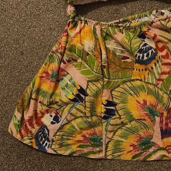 FARM Rio Tropical Parrot One-Shoulder Mini Dress - Picture 14 of 14